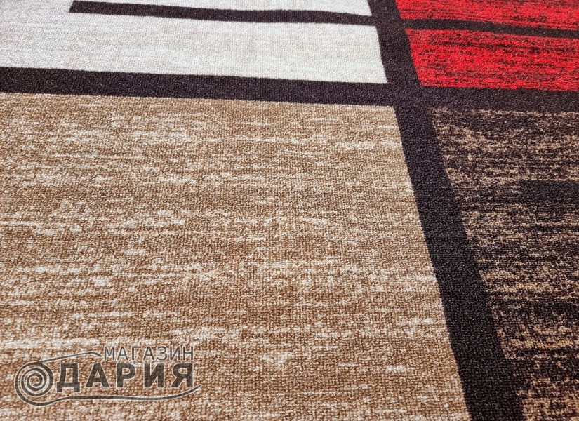 Мокетен килим ERIKA 8010 beige/red
